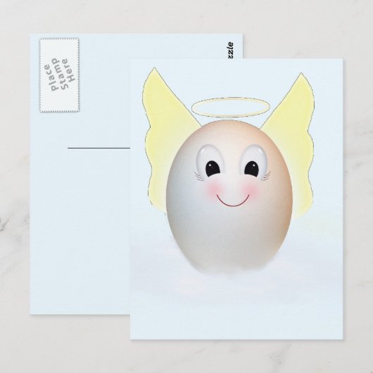 De goede ei engel briefkaart (Voorkant / Achterkant)