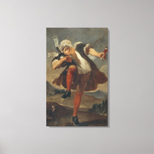 De Goede fles, het teken van de wijnhandelaar Canvas Afdruk