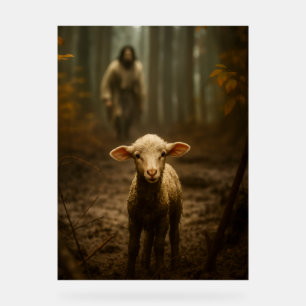 De Goede Herder en het Verloren Lam – Jezus & Lam Acryl Bord