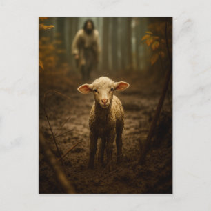 De Goede Herder en het Verloren Lam – Jezus & Lam Briefkaart