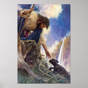 De Goede Herder Jezus Christus Poster