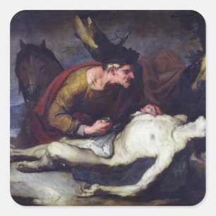 De Goede Samaritaan Vierkante Sticker