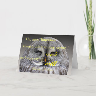 De goede Uil van het Geluk Kaart