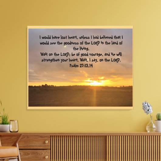 De goedheid des HEEREN. Canvas Afdruk (Insitu (Woonkamer))