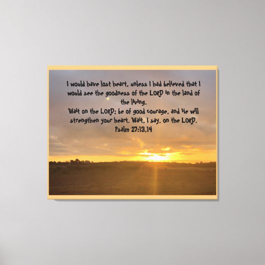 De goedheid des HEEREN. Canvas Afdruk (Voorkant)