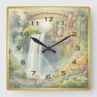De goedheid van de Lord Square Wall Clock Vierkante Klok