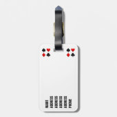 De gokkende Kostuums van Kaarten Bagagelabel (Achterkant verticaal)