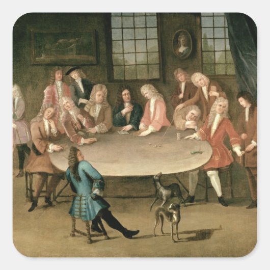 De gokkers vierkante sticker (Voorkant)