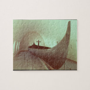 De Gokstad-beug (hout) Legpuzzel