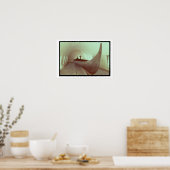 De Gokstad-beug (hout) Poster (Keuken)