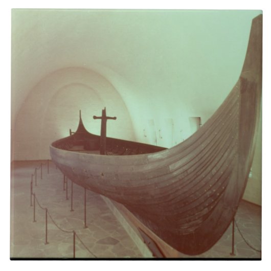 De Gokstad-beug (hout) Tegeltje (Voorkant)