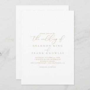 De Gold Classy Chic Minimalist Wedding of Kaart