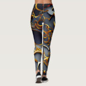 De Golden Black Arabesque Leggings (Achterkant)
