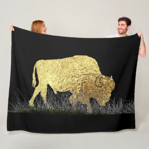 De Golden Buffalo Fleece Blanket