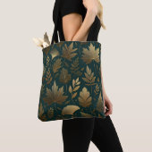 De 'Golden Foliage' Luxe Canvas tas voor Herfst (Dichtbij)
