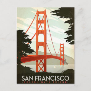 De Golden Gate Bridge Ansichtkaart Briefkaart