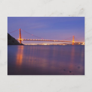 De Golden Gate Bridge bij schemering vanuit Kirby Briefkaart