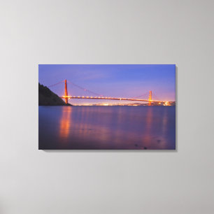 De Golden Gate Bridge bij schemering vanuit Kirby Canvas Afdruk