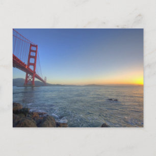 De Golden Gate Bridge bij zonsopgang vanuit Fort Briefkaart