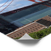 De Golden Gate Bridge in Frisco Poster (Hoek)