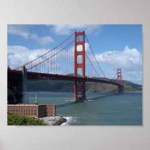 De Golden Gate Bridge in Frisco Poster