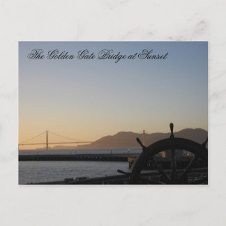 De Golden Gate Bridge op Sunset Briefkaart