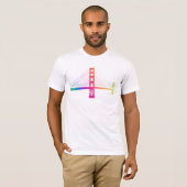 De Golden Gate Bridge | Regenboogstijl T-shirt (Voorkant volledig)