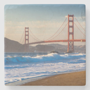 De Golden Gate Bridge van Baker Beach Stenen Onderzetter
