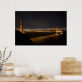 De Golden Gate Bridge van de Marin 2 Poster (Keuken)