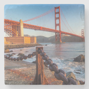 De Golden Gate Bridge van het Fort Point Stenen Onderzetter