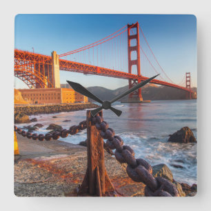 De Golden Gate-brug vanuit Fort Point Vierkante Klok