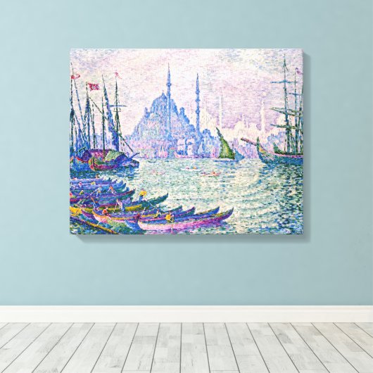 De Golden Horn, Minarets | Paul Signac | Canvas Afdruk (Insitu (Houten vloer))