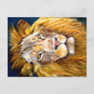 DE GOLDEN LION CHALK PASTEL DRAWING BRIEFKAART