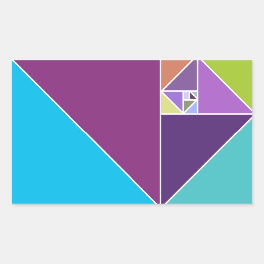 De Golden Ratio Rechthoekige Sticker (Voorkant)