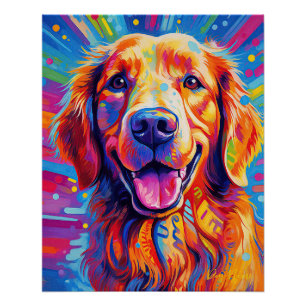 De Golden Retriever Dog 001 - Zetton Ziana Perfect Poster