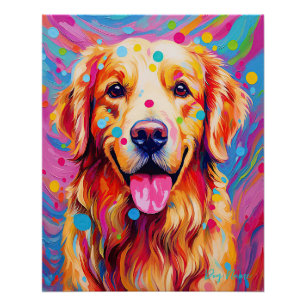 De Golden Retriever Dog 002 - Zetton Ziana Perfect Poster