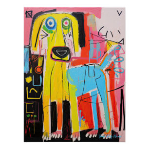 De Golden Retriever Dog Graffiti 01 - Leonardo AB Perfect Poster