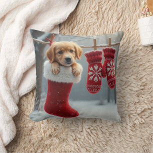 De Golden Retriever in een kous Kussen