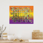 De Golden Spiral Poster (Keuken)