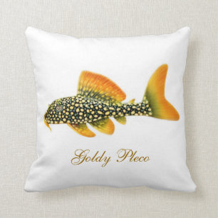 De Goldy Pleco Fish Pillow Kussen