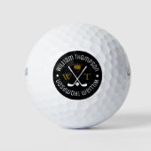 De Golf Ajoutez votre nom aux balles | monogramme cool (Devant)