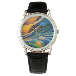 De golf bij zonsopgang horloge