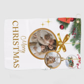 De Golf Blanc moderne Joyeux Noël personnalisé serviette d (Horizontal)