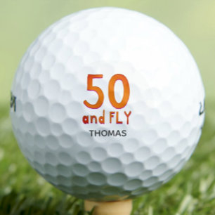 De Golf Cool 50e anniversaire simple rouge orange balles d