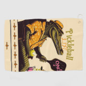 De Golf Crocodile Rose Boire Pickleball Serviette à main a (Horizontal)