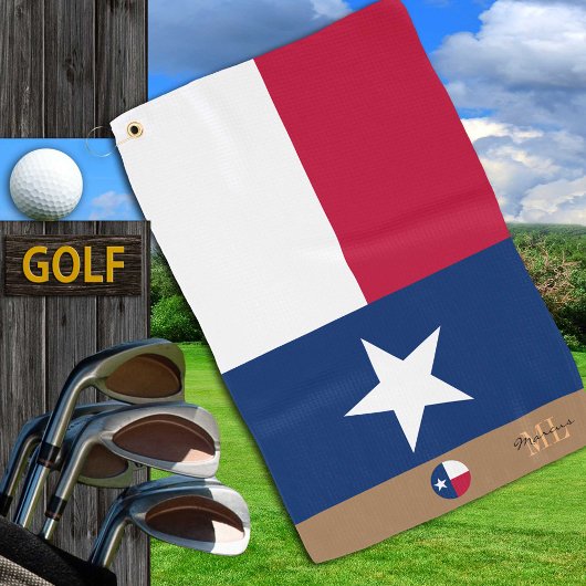De Golf Drapeau du Texas & monogrammed Texas / serviette d