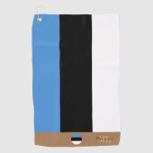 De Golf Drapeau estonien & Estonie monogrammed / serviette (Devant)