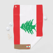 De Golf Drapeau libanais & Liban monogrammed / serviette d (En situation)