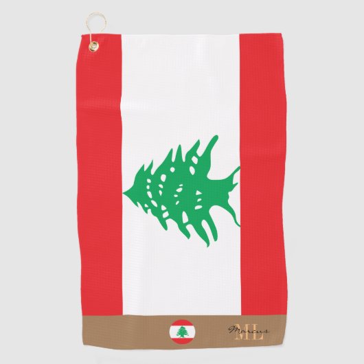 De Golf Drapeau libanais & Liban monogrammed / serviette d (Devant)