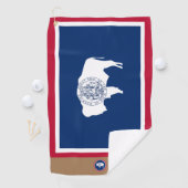 De Golf Drapeau Wyoming & Wyoming monogrammed / serviette (En situation)